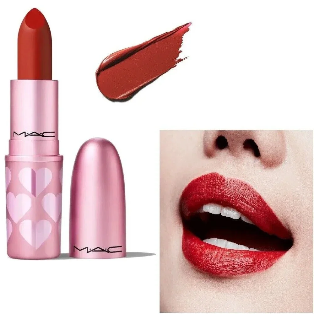 Mac Matte Lipstick CHILI 2023 Mother's Day Hearts Edition Full Size 0.10 oz NIB